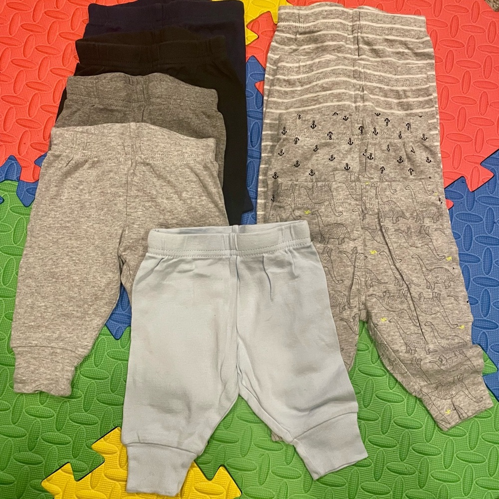 Carter's Kids Sweatpants & Joggers Set - Black, Gray, Light Blue